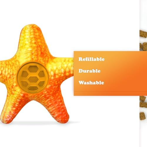 Meowijuana Knock 'n' Nibble Starfish Treat-Dispensing Cat Toy