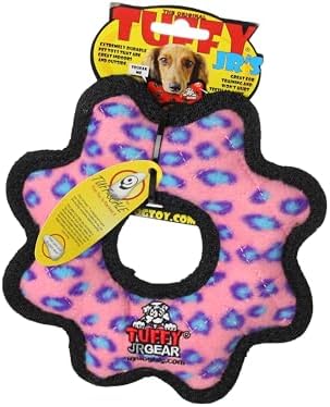 TUFFY® : Gear Ring Dog Toy: Ultra Durable Plush Toy with Multiple Layers & Reinforced Seams, Washable and Floats, Original Construction