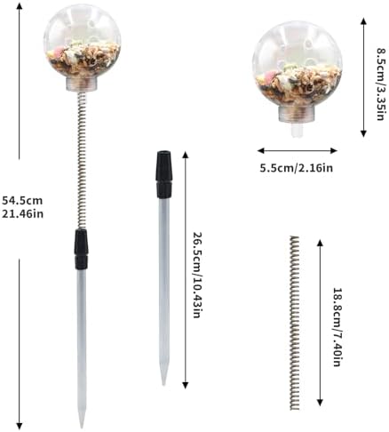 Chicken Treat Dispenser, Chicken Enrichment Toys with Spring and Ground Stake, Feeder for Coop, Coop Accessories for Hens, Geese, Ducks, Turkeys, Other Poultry
