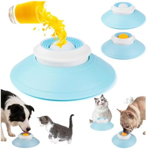 Dog Cat Licks Toys for Liquid Food, 2026 New Non-Slip Dog Lick Bowl Toys, Anxieties Relief Slow Feeder Dog Lick Ball Treat Dispenser (White Ball)