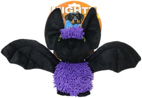 MIGHTY Tuffy Microfiber Medium Bat Ultra Durable Plush Dog Toy