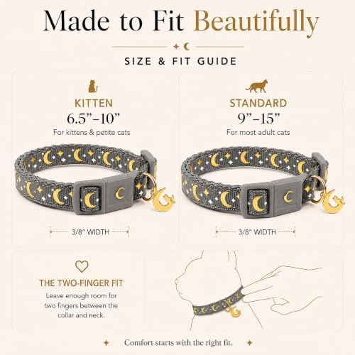 Breakaway Cat Collar with Bell for Kittens & Cats