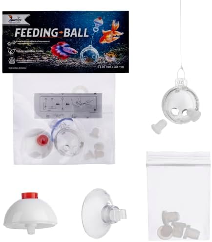 Enrichment Ball for Fish, Interactive Toy for Aquariums, Slow Dispensing Fish Feeding Ball for Goldfish, Betta, Mollies and Other Tropical Fish - Lawnies Aquatics