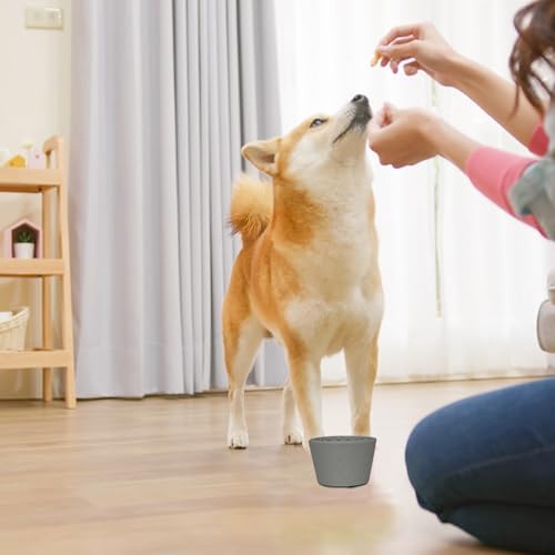 Silicone Lick Bowl for Dogs ，Freeze Bowl for Dogs with Suction Cups for Dog Anxiety Relief,Interactive Dog Puzzle Toy(Dark Green)