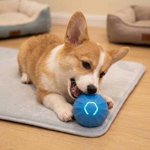 Winb Interactive LED Dog Ball Shell（2 inch）- Only Shell- Small Dogs Ball Play and Wicked Fun, Blue
