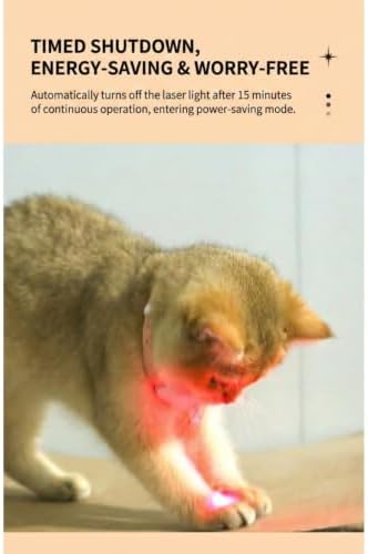 Rechargeable Laser Collar Toy. 41° Adjustable Head, & 2 Play Modes. Lightweight TPU Collar Fits Most Cats. Perfect Self-Play Toy for Home & Work. (Pink 2pcs)