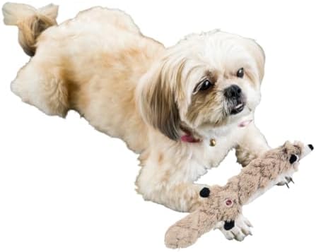 SPOT Skinneeez Extreme Quilted Raccoon - Durable, Stuffing Free Dog Toy with 4 Layers of Diamond Stitched Fabric & 2 Squeakers- Ideal for Small & Medium Aggressive Puppies and Dogs- 14in