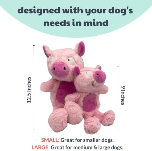 Huxley & Kent Slappies Plush Dog Toy, Piggie Smalls, Small