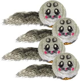 PetSport Mouse Balls - Mouse Ball Toy for Cats & Kittens, Catnip Toys Interactive, Certified Non-Toxic, 100% Natural Catnip Oil, Bell Inside, Won't Wear Down Teeth - 1.5" (Pack of 4)