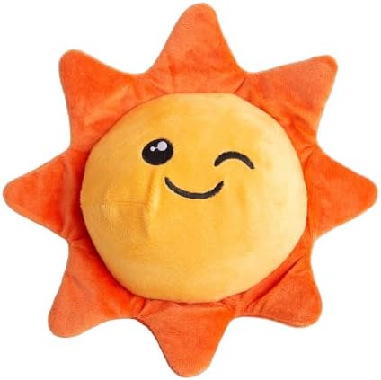 SnugArooz: Sweet Sunshine - 2-in-1 Dog Toy, Ball Hidden in The Plush, Soft Sun Character, Squeak-Crinkle, Pet Multi-Sensory Play, Cuddle-Fetch-Chew