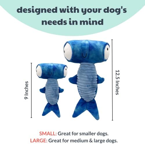 Huxley & Kent Slappies Plush Dog Toy, Jack Hammerhead, Small
