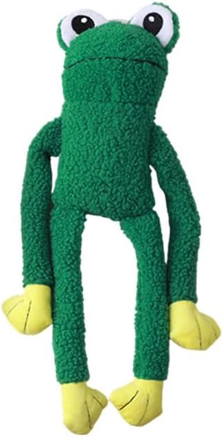 Plush Squeaky Dog Toy, Animal-Shaped Chew Toy for Small and Medium Dogs Interactive Play (Green)
