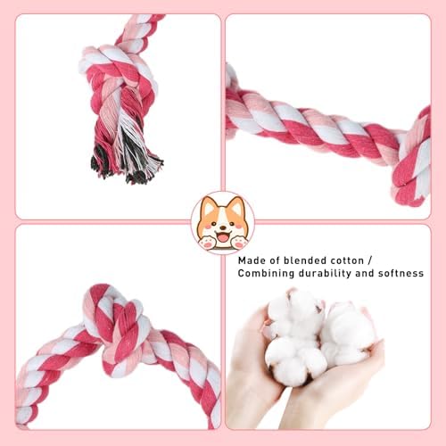 SZEE Dog Rope Toy 2-Pack, Rope Toys for Dogs, Suitable for Small Breeds