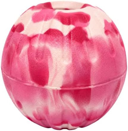 Strong Dog Ball Toy for Aggressive Chewers, Dog Pet Ball Toy for Small and Medium Dogs, Durable Fetch Toy Ball, Puppy Enrichment & Outdoor Training (Pink Camouflage)