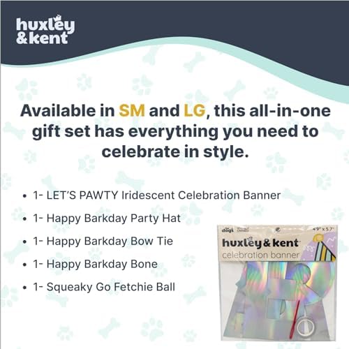 Huxley & Kent Celebration Box for Dogs, Happy Barkday, Large