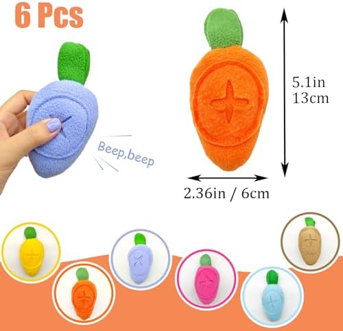 Hamiledyi Guinea Pig Foraging Toys Rabbit Enrichment Interactive Toy for Relieve Boredom Food Hide Puzzle Toys Exercise Acitivity Forage Toy for Hamster Chinchilla Small Animals (6 Pieces)