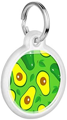 Pet ID Tag for Dog Cat with QR Passport Global Search System of Lost Pets - Digital ID Dog Tag - Avocado
