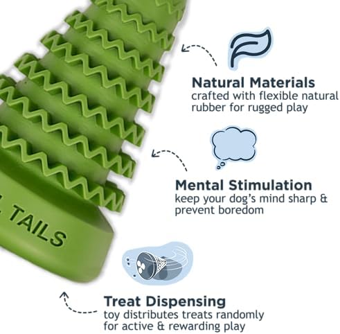 Tall Tails Natural Rubber Reward Interactive Dog Toy, Evergreen Tree