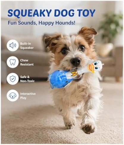 Molaxpet Funny Squeaky Dog Toy Cute Costumed Duck Design Chew Toys for Pet