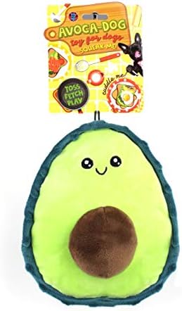 Bow Wow - Avocado Plush Dog & Cat Toy with Squeaker | Soft Teeth Teasing Toy for Puppies & Kittens | Interactive Chew & Play Toy for Small to Medium Dogs & Cats | Indoor Plush Pet Toy |All Life Stages