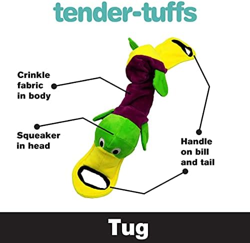 SmartPetLove Snuggle Puppy Tender-Tuffs Tug Dog Toy, Plush Platypus