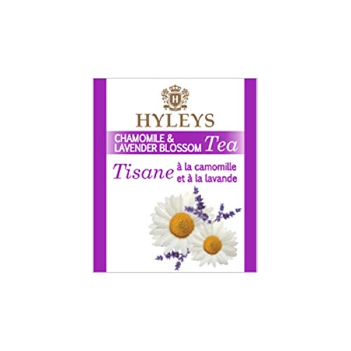 Hyleys Sleep Lavender Blossom Herbal Tea - Nighttime Relaxation Blend, 100% Natural, Caffeine-Free, Sugar-Free, Gluten-Free, Dairy-Free, GMO-Free, Decaf - 25 Tea Bags
