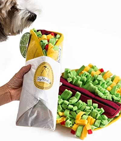 Taco Snuffle mat - Dog Toys, Cat Toys, Snuffle mat, Interactive, Mental Exercise, Dog Gift, Brain Game, Mentally stimulating Game, 12 inch diameter
