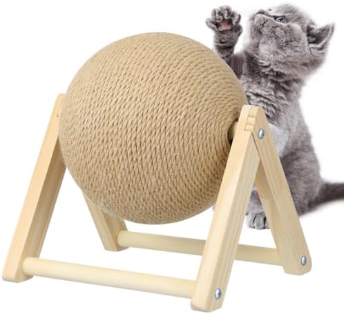 STOBOK Cat Scratching Ball Cat Scratcher Kitten Scratching Toy for Indoor Cats Claw Care and Exercise Stable Pet Supplies for Home Pet Shops Shopping Malls Shops 8.66 X 7.08 X 6.29 in