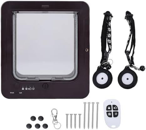 Smart Pet Door, Smart Sensor Cat Door with Remote Control and Easy Installation, for Cats and Dogs
