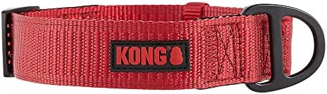 KONG Max HD Ultra Durable Neoprene Padded Dog Collar (Medium, Red)