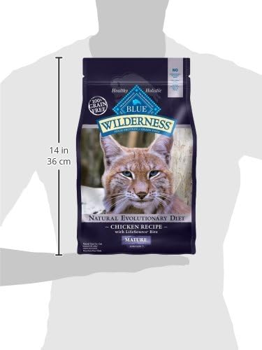 Blue Buffalo Wilderness Chicken Adult 7+ Dry Cat Food, Grain-Free, 5 lb | High Protein, Real Chicken #1 Ingredient, Supports Immunity with Antioxidant-Rich LifeSource Bits, Natural Ingredients