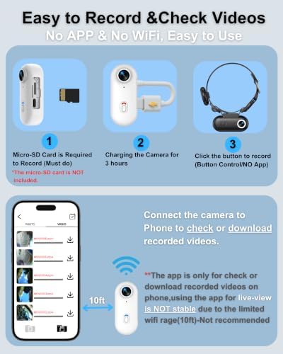 Cat Camera Collar with Phone App and Location Tracker, Pet POV Cam