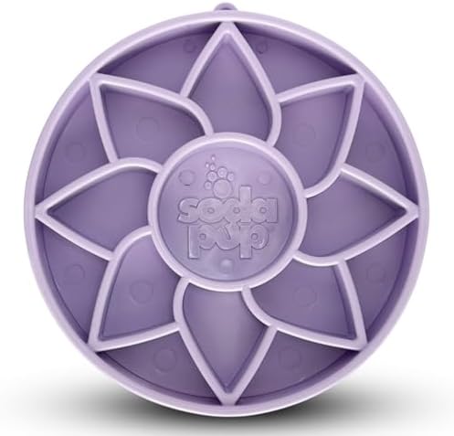 SodaPup Sunflower Softie eTray – Durable Enrichment Feeder Made in USA from Non-Toxic, Pet-Safe, Food Safe Material for Mental Stimulation, Calming, Slowing Down Eating, Healthy Digestion, & More