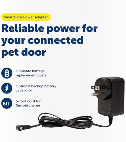 PetSafe SmartDoor Connected Pet Door Power Adaptor, 6 ft Corded 12-VDC