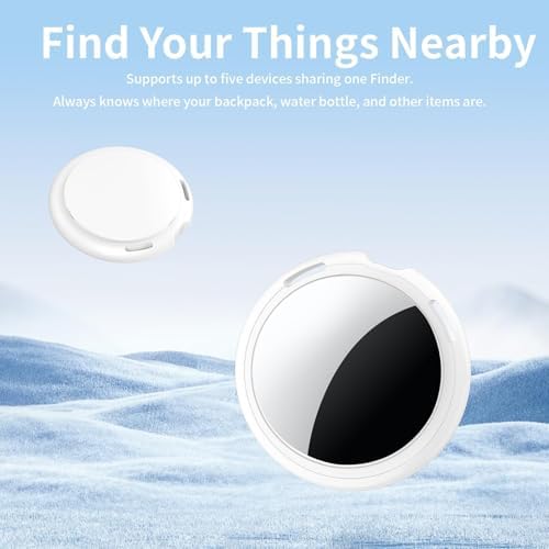 2 Pack Tracker Tags Finder Apple Find My MFi Certified Waterproof iOS Only | Bluetooth Air Smart Tags Item Finder Locator Worldwide Tracking for Key Pets Wallet Backpack Dogs Luggage Replaceable Battery