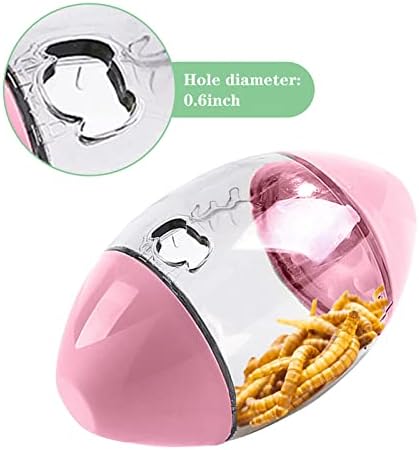 ALI2 Lizard & Gecko Enrichment Toys - Interactive Rugby Shape Toys for Bearded Dragon, Lizard & Small Animals