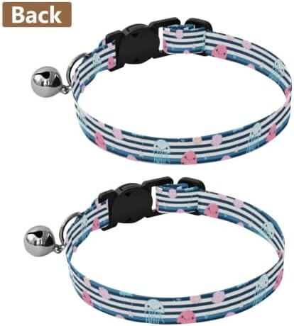 Cute Cartoon Sea Animals Octopus Easy to Clean Cat Collar 2 Pack Collar for Puppy