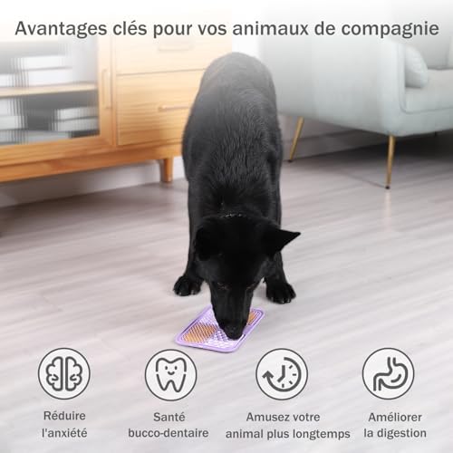 MateeyLife Lick Mat for Dogs & Cats, Slow Feeder Licking Pads for Boredom