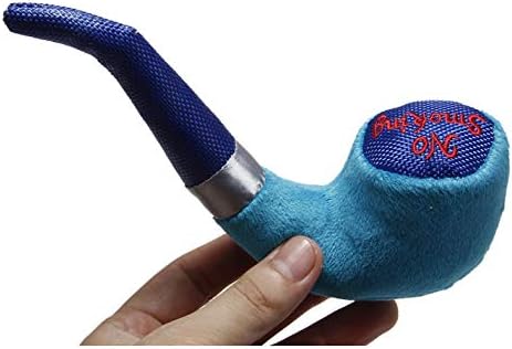 PetPhindU Dog Toys Squeaky Plush Toy Dog Chew Toy Dog Molar Teeth Cleaning Interactive Soft Dog Stuffed Toy Tobacco Pipe Pattern