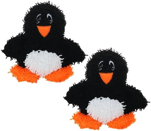 MIGHTY® 2 Pack Microfiber Medium Penguin Ultra Durable Plush Dog Toy
