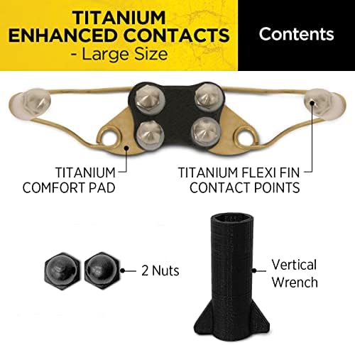 Dogtra Titanium Enhanced Winged Contact Points Large – Female – E-Collar for Dogs Training – Flexi Fin Design for Sensitive Skin & Contact – Fits Most (Not X Series, 200iQ, NoBark, PATHFINDER2)