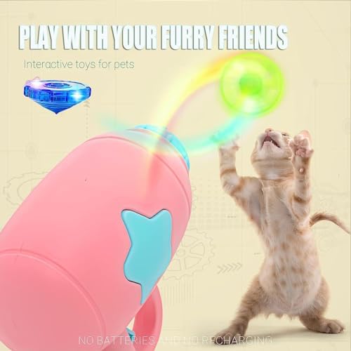 Cat Fetch Toy Launcher with Propellers, Interactive for Indoor Cats