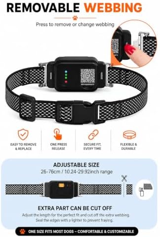 Smart Dog GPS Tracker Collar, 2026 Accurate WiFi GPS Location,Wireless Pet Fence, Health Monitoring Update, NO Monthly Fee App Cantrol, Waterproof, Virtual Boundaries, Fast Megnatic Charging [Black]