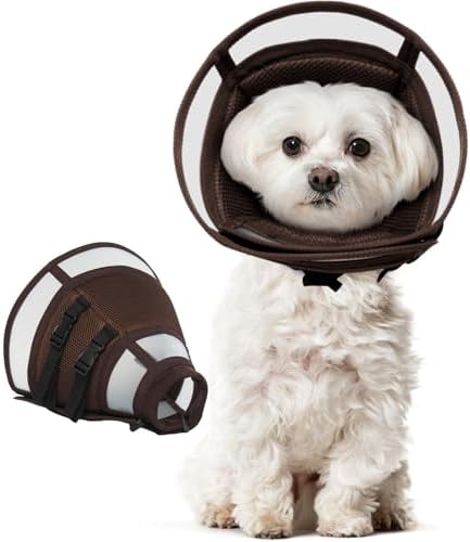 Soft Fold-Over Anti-Lick Dog Cone, Comfortable E-Collar for Small Dogs