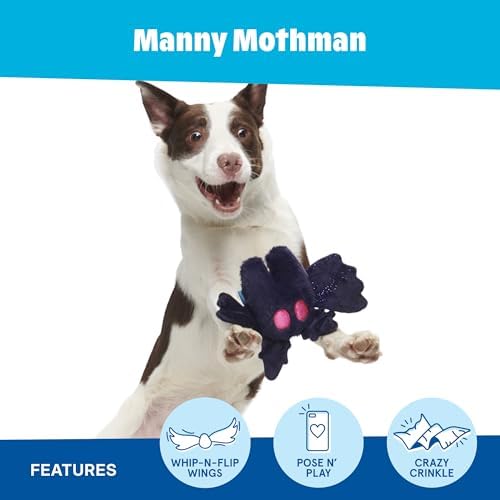 BarkBox Manny Mothman Dog Toy - Toy for Medium and Large Dogs
