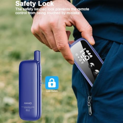 Aikko Shock Collar for Dogs, 3 Training Modes, 2600FT IPX7 Waterproof, Blue