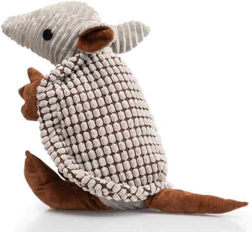 Hollypet Armadillo Squeaky Dog Toys for Medium Large Dogs, 14"
