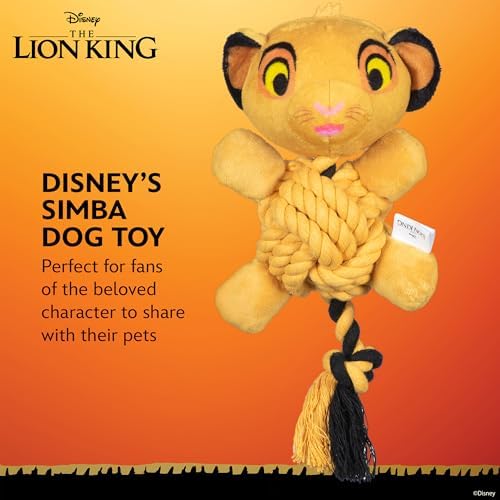 Disney for Pets The Lion King Simba Rope Body Dog Toy, 9 Inch