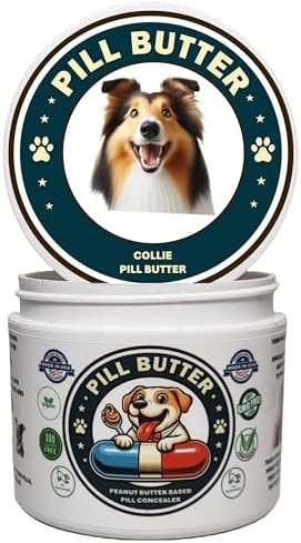 Peanut Butter Dog Pill Wrap - Collie Label