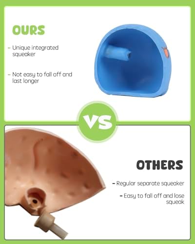 SCHITEC Dog Toys Squeaky, Interactive Animal Puppy Toy Pack, Cute Latex Rubber Squeak Pet Balls for Puppies Mini Small Breed Dogs